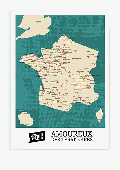 Poster carte de France